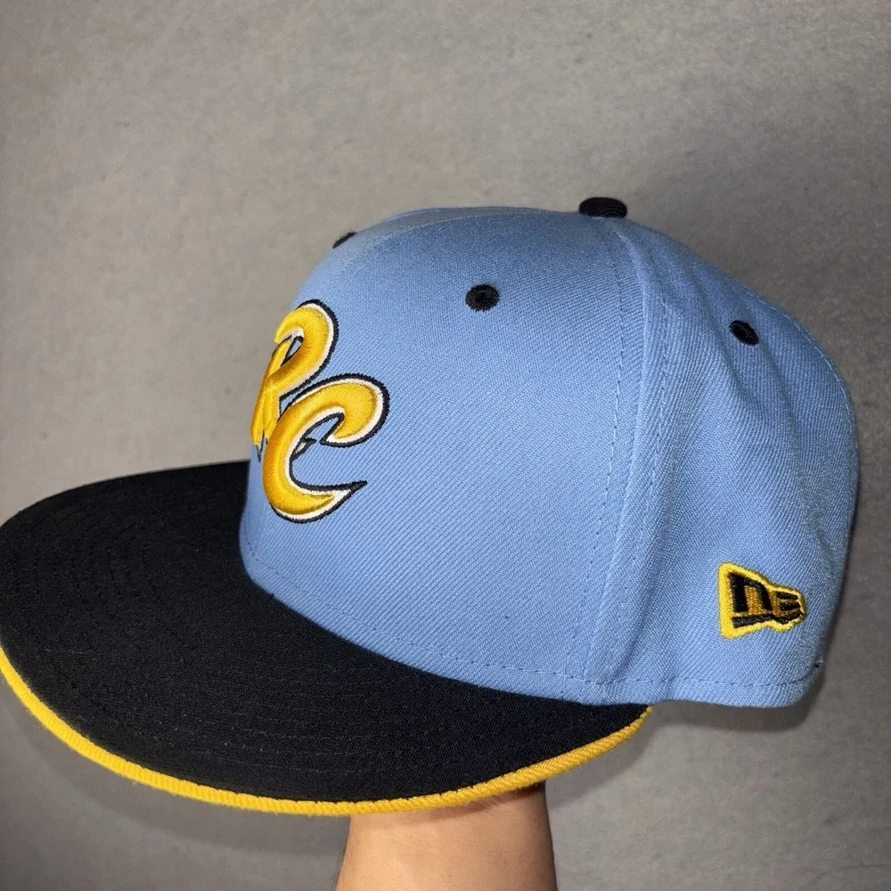 New Era Men's 59FIFTY Fitted Hat 7‎ 7/8 RC Quakes Blue Black Cap Champions